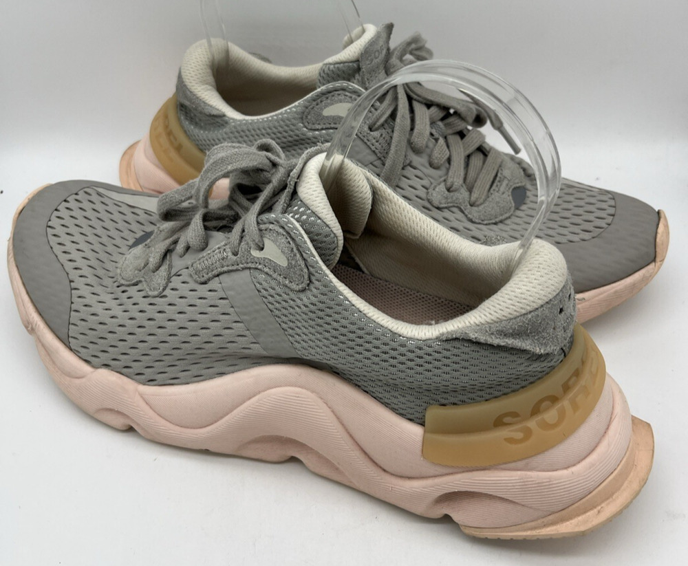 Sorel Shoes Women's 9.5 Gray Pink Kinetic Renegade RNEGD Athletic Sneakers